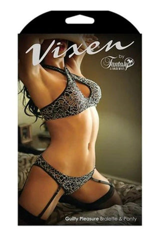 Fantasy Lingerie Vixen Guilty Pleasure Bralette and Panty Set - Bras and Bra Sets