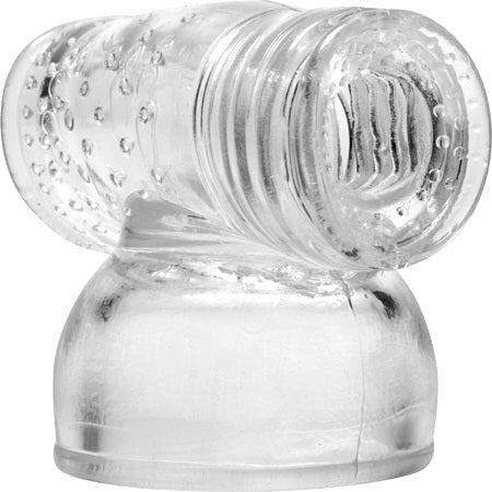XR Brands Wand Essentials Hummingbird Masturbator Attachment Ribbed TPR - Vibrator Accessories