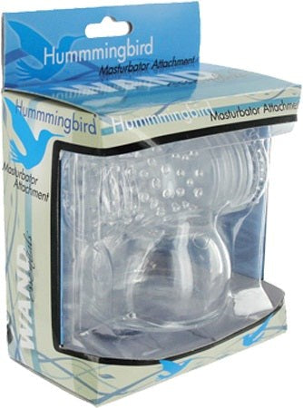 XR Brands Wand Essentials Hummingbird Masturbator Attachment Ribbed TPR - Vibrator Accessories