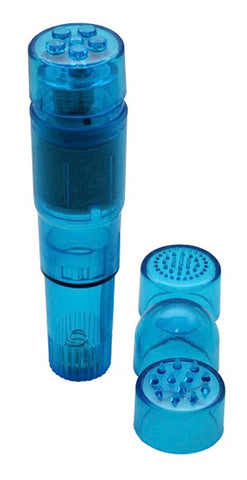 Sportsheets Waterproof Mini Massager with 4 Interchangeable Heads - Waterproof Vibrators