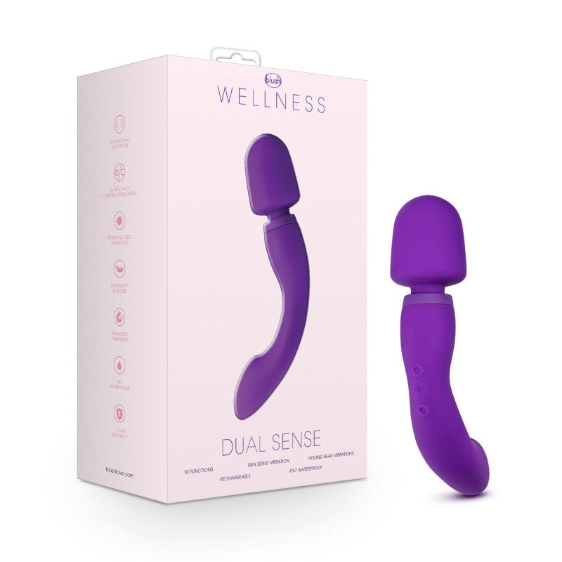 Blush Novelties Wellness Dual Sense Powerful Wand and Vibrator Combo - Body Wands