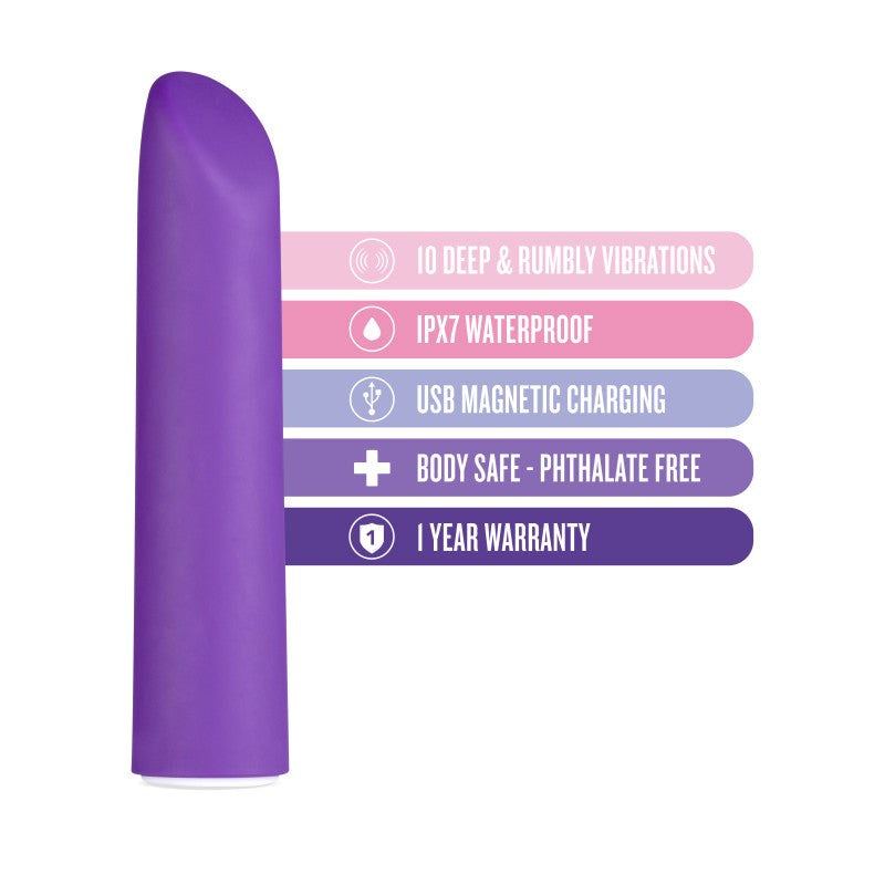 Blush Novelties Wellness Power Vibe Rechargeable Bullet Vibrator 10 Speeds - Bullet Vibrators