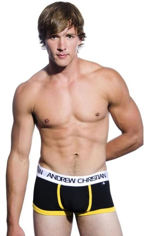 Andrew Christian Werqin Boxer w/ Show It Black XL with Enhancement Pouch - - Jocks and G-Strings