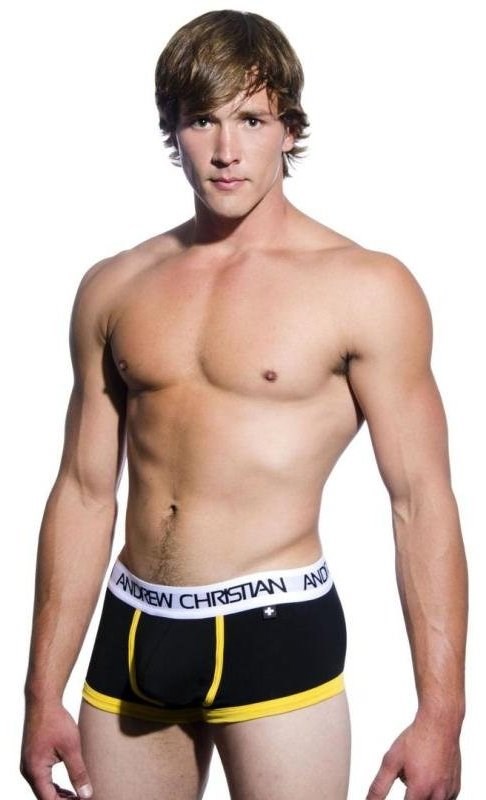 Andrew Christian Werqin Boxer w/ Show It Black XL with Enhancement Pouch - - Jocks and G-Strings