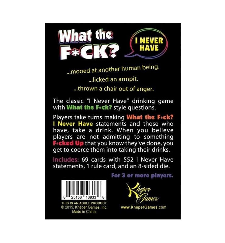 Kheper Games What The Fck I Never Have Game 552 Statements - - Sex Games, Coupons and Tricks