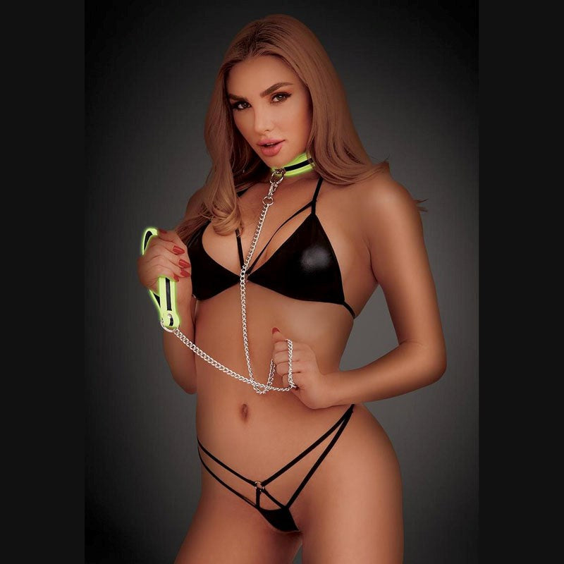 Xgen Products Luminous Dominance Glow Collar & Leash Set LED Light Power - - Collars and Leads