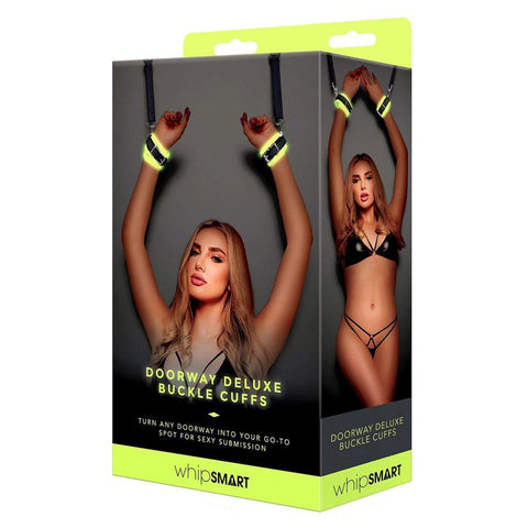 Whipsmart Glow Doorway Deluxe Buckle Cuffs Neon Glow in Dark Bondage - Cuffs and Restraints