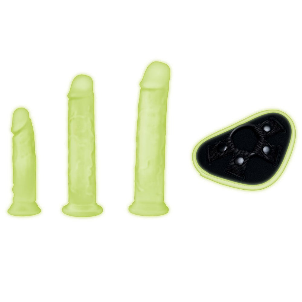 Xgen Products WhipSmart Glow In Dark 4pc Pegging Kit with Illumination - - Strap On Sextoys