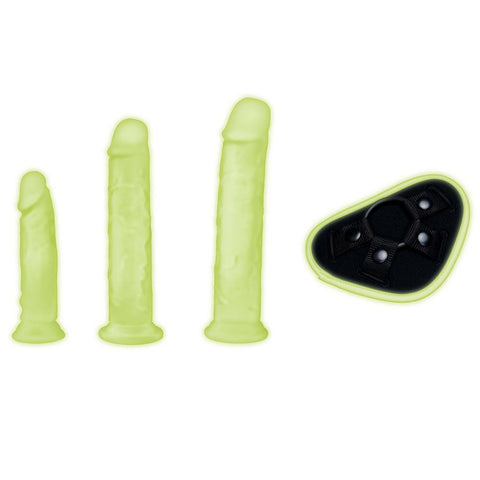 Xgen Products WhipSmart Glow In Dark 4pc Pegging Kit with Illumination - Strap On Sextoys