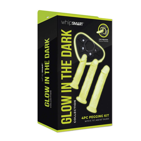 Xgen Products WhipSmart Glow In Dark 4pc Pegging Kit with Illumination - Strap On Sextoys
