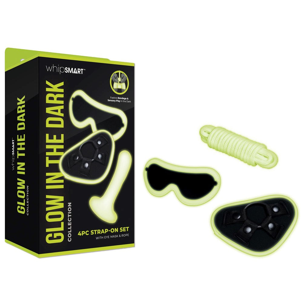 Xgen Products Radiant Bliss WhipSmart Glow In Dark 4pc Strap On Pleasure Set - - Strap On Sextoys