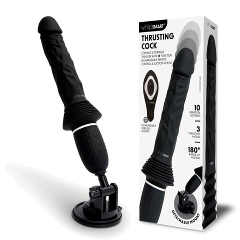 Xgen Products Whip Smart Thrusting Cock with 3 Thrusting Modes and 10 Vibrations - Realistic Dildos