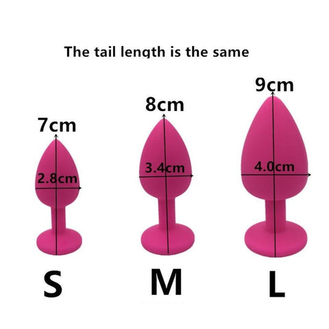 BDStyle White Faux Fox Tail with Pink Silicone Butt Plug for Roleplay - Prostate Toys