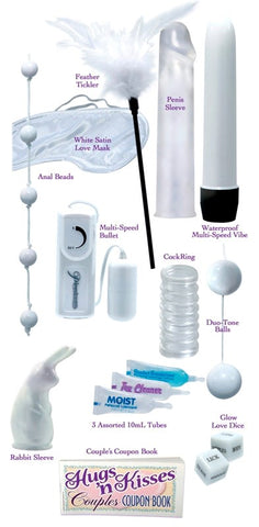 Pipedream 10 Piece White Wedding Adult Toys Kit Complete Pleasure Set - Sex Kits