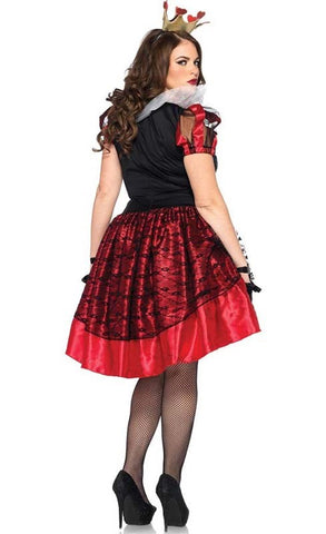 Leg Avenue Wicked Queen Costume Dramatic Royal Roleplay Outfit - Fancy Dress Ups