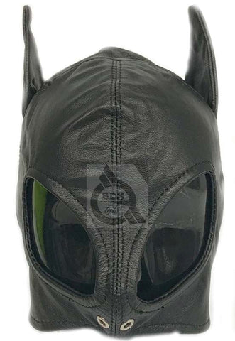 BDStyle Wicked Wench Leather Feline Hood Genuine Leather Cat Design - Bondage Hoods
