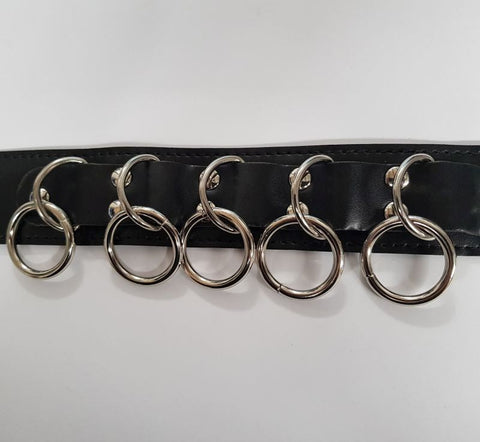 BDStyle Elegant BDSM Accessory Wild Cat Slaves Collar with Metal O rings - Collars and Leads