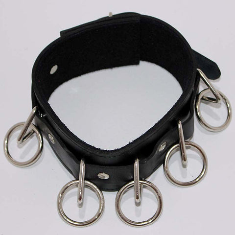 BDStyle Wild Cat BDSM Pleasure Control Collar Lead Ensemble with O Rings - Collars and Leads