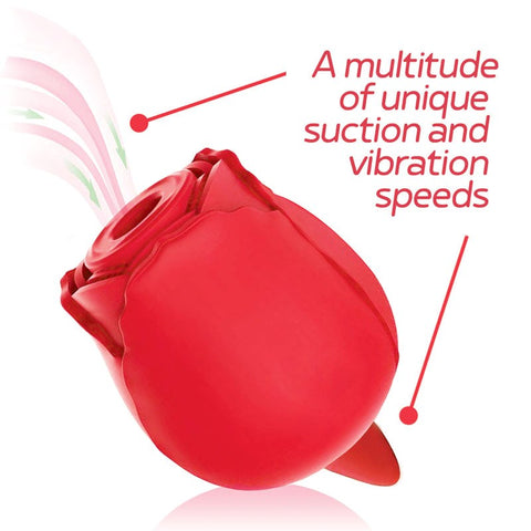 Icon Brands Pleasure Packed Wild Rose Clit Stimulator Air Pulse Technology - Clit Ticklers and Pulsators