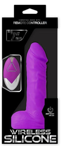 NANMA Corporation Wireless Silicone 7 Penis Shaped Vibrator with Remote Control - Realistic Dildos