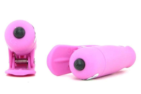 Pipedream Wireless Vibrating Nipple Clamps Purple with Remote Control - Nipple and Clit Clamps