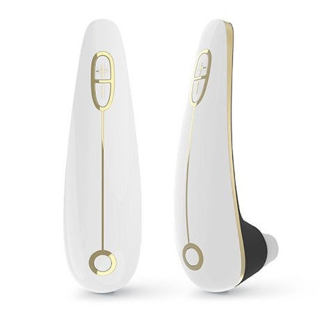 Womanizer Plus Long White Clitoral Stimulator with Pleasure Air Technology - Clit Ticklers and Pulsators