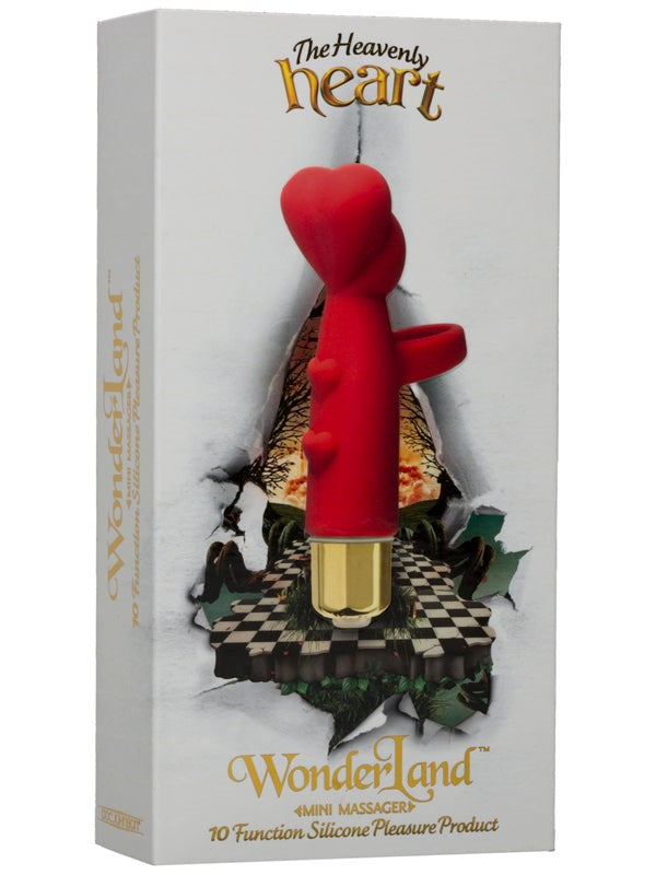 Doc Johnson Wonderland The Heavenly Hart Mini Massagers Finger Vibrator - - Finger and Tongue Vibrators
