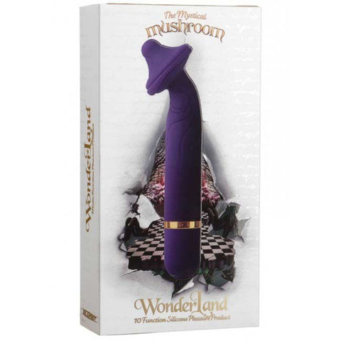 Doc Johnson Wonderland Mystical Mushroom Clitoral Vibrator with 10 Functions - Clit Ticklers and Pulsators