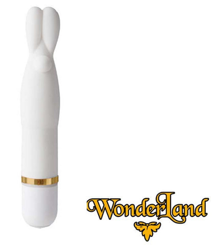 Doc Johnson Wonderland White Wabbit Silicone Vibrator with Wiggling Ears - Rabbit Vibrators