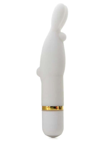 Doc Johnson Wonderland White Wabbit Silicone Vibrator with Wiggling Ears - Rabbit Vibrators