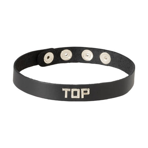 Spartacus Enterprises Wordband Collar TOP Premium Leather BDSM Collar - Fancy Dress Ups