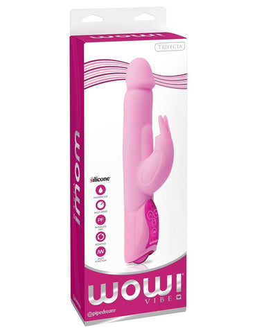 Pipedream WOW! 6 Trifecta Multi Functions Rabbit Vibrator Triple Motor - Rabbit Vibrators