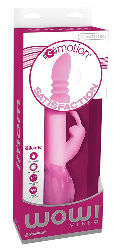 Pipedream Products Wow! G Motion Triple Action Rabbit Vibrator - Rabbit Vibrators