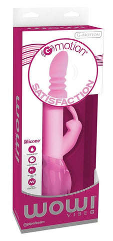 Pipedream Products Wow! G Motion Triple Action Rabbit Vibrator - Rabbit Vibrators