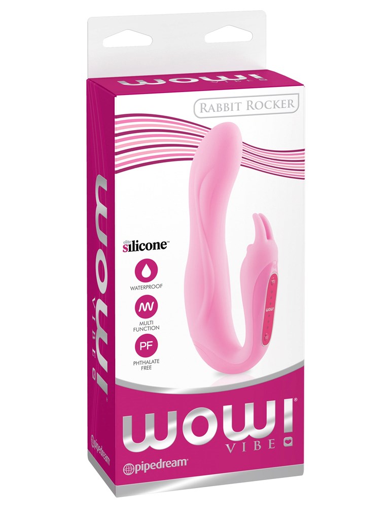 Pipedream WOW Multi Functions Rabbit Rocker Massager Dual Motor Vibrator - Rabbit Vibrators