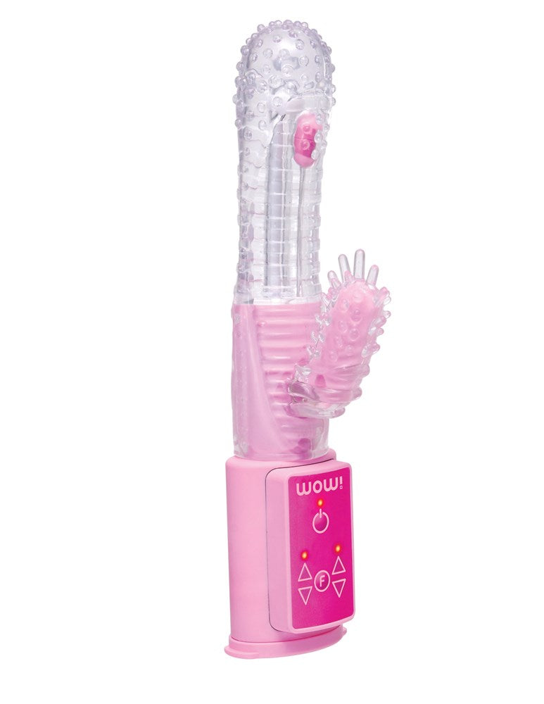 Pipedream WOW! Wiggler Dual Stimulation Rabbit Vibrator with Bendable Shaft - Rabbit Vibrators