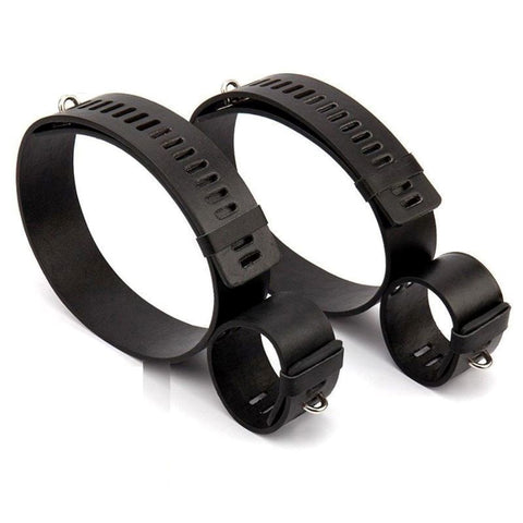 BDStyle Wrist & Thigh Faux Leather Restraints for Bondage Play - Cuffs And Restraints