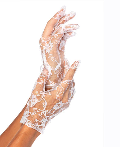 Leg Avenue Wrist Length Lace Gloves - Fancy Dress Ups