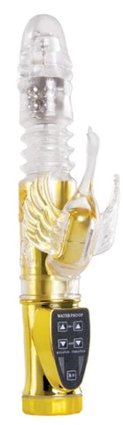 NS Novelties Wyld Vibes Swan Gold Rabbit Vibrator with Triple Stimulation - Rabbit Vibrators