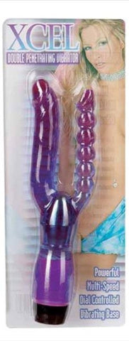 Seven Creations Elevate Your Pleasure with Xcel 10 Inch Dual Stimulation Vibrator - G-Spot Vibrators
