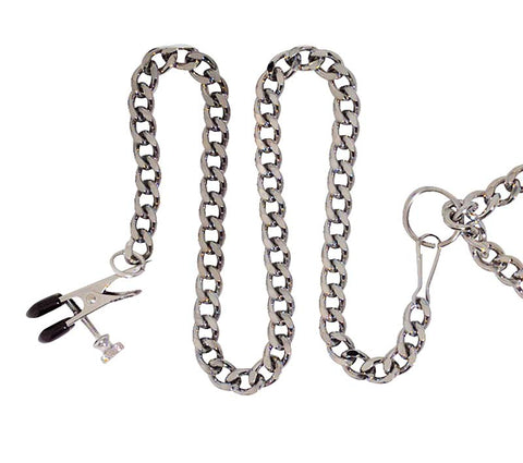 Spartacus Y Style Adjustable Broad Tip Clamps With Clit Clamp Set - Cuffs And Restraints