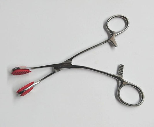 Hells Couture Young Tongue forceps with Curved Handle 17cm Curved Design - - Dental and Clinical