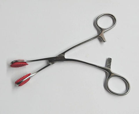 Hells Couture Young Tongue forceps with Curved Handle 17cm Curved Design - Dental and Clinical