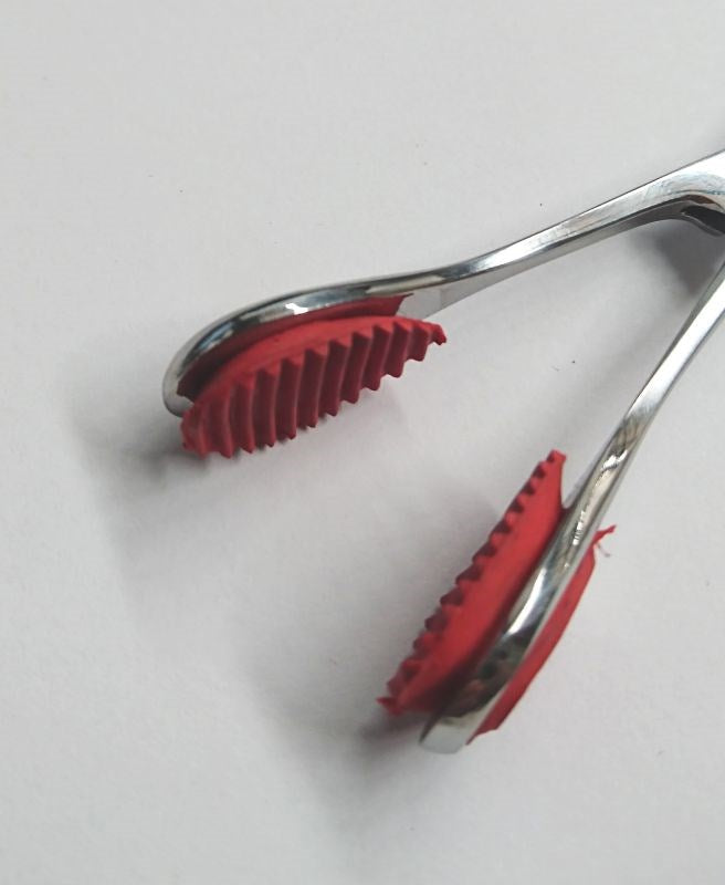 Hells Couture Young Tongue forceps with Curved Handle 17cm Curved Design - - Dental and Clinical