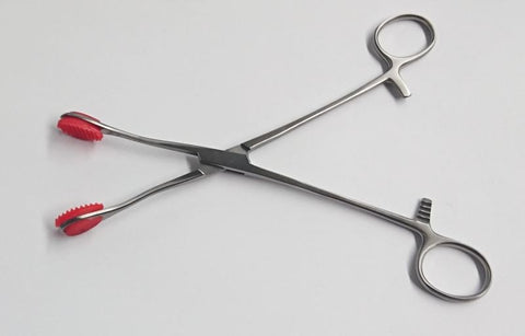 Hells Couture Young Tongue forceps with Straight Handle 20cm Medical BDSM Tool - Dental and Clinical