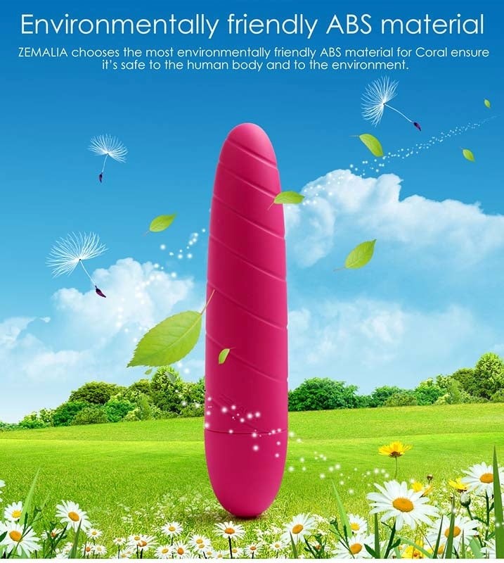 Zemalia Coral Wand 5 Vibrating Modes Eco Friendly Bliss Wand Vibrator - - G-Spot Vibrators