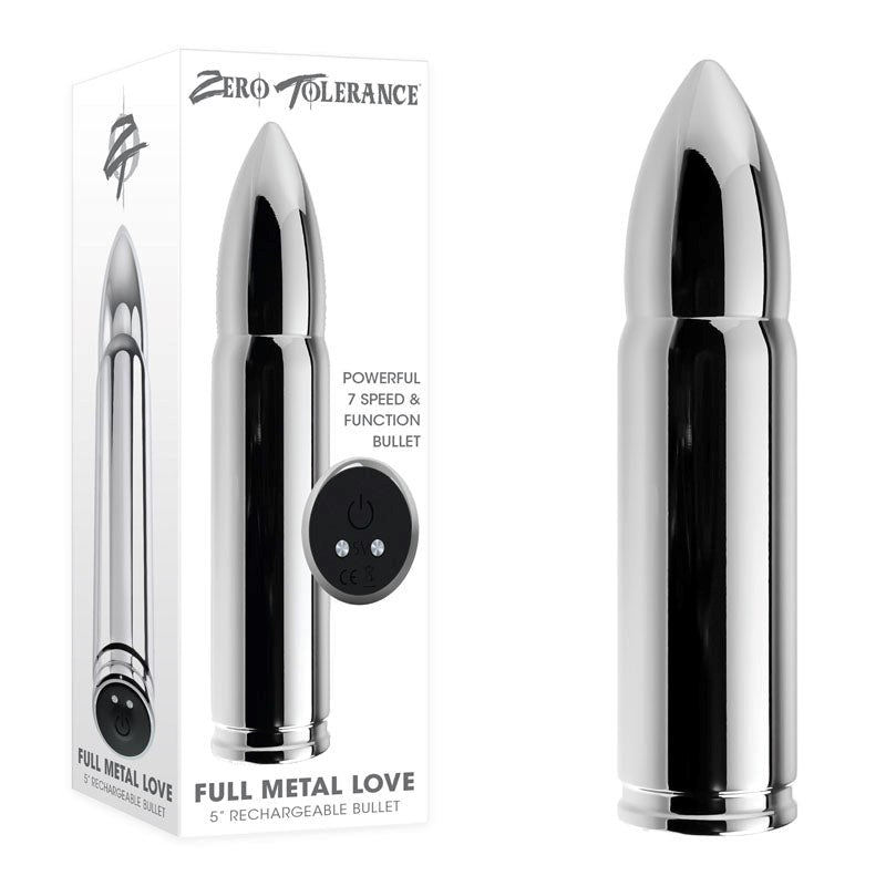 Zero Tolerance Full Metal Love Vibrating Bullet Massager - - Bullet Vibrators