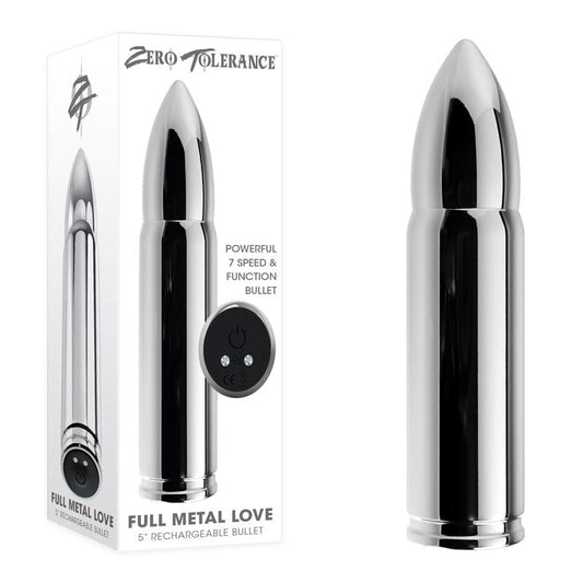 Zero Tolerance Full Metal Love Vibrating Bullet Massager - - Bullet Vibrators