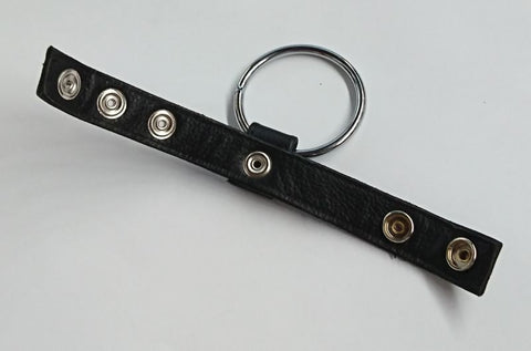 Hells Couture Sexy Dees Leather & Metal Cock Ring Dual Ring Design - Cock Rings