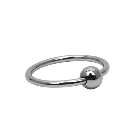 Hells Couture The Frisky Head Ring & Ball Stainless Steel Penis Ring - Cock Rings